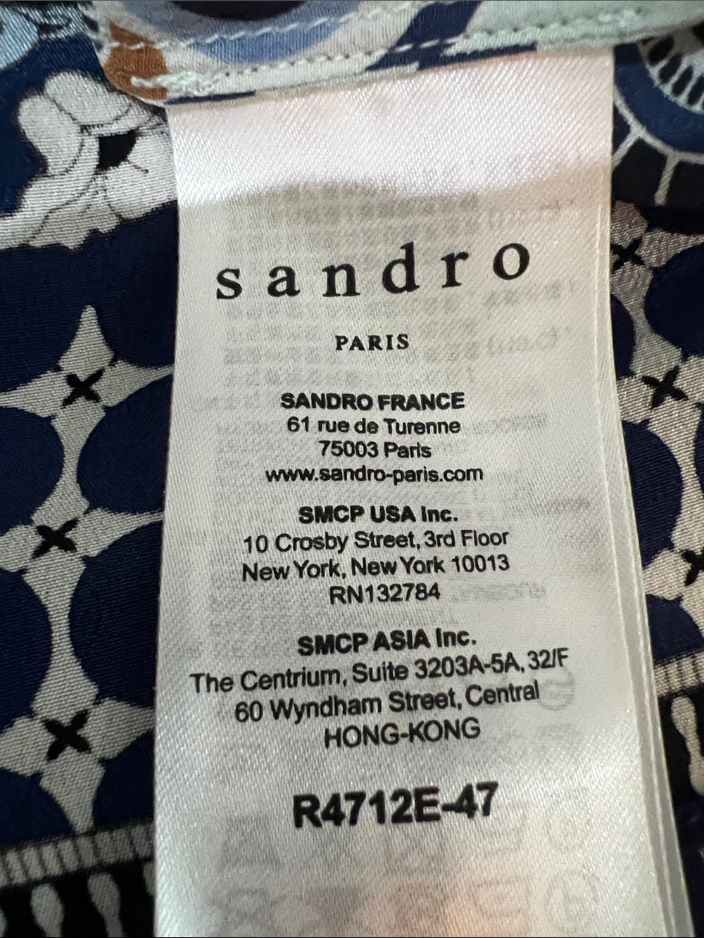 Sandro Silk Navy Long-Sleeve Mini-Dress - Picture 4 of 9